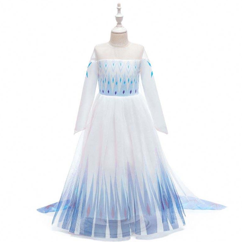 Baigeneue Design Mädchen Anna White Dress Cosplay Party Dress Up Prinzessin Elsa Film Kinder Kleidung