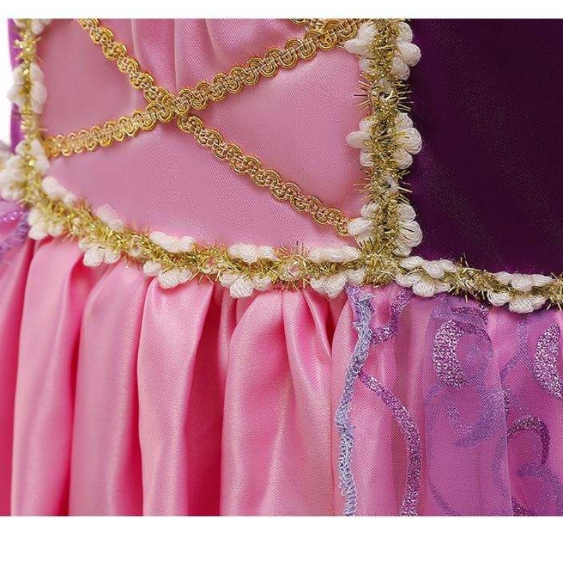 Kid Girls Prinzessin Rapunzel Dress Up Kinder Kinder Halloween Kostüm Geburtstagsfeier D0694