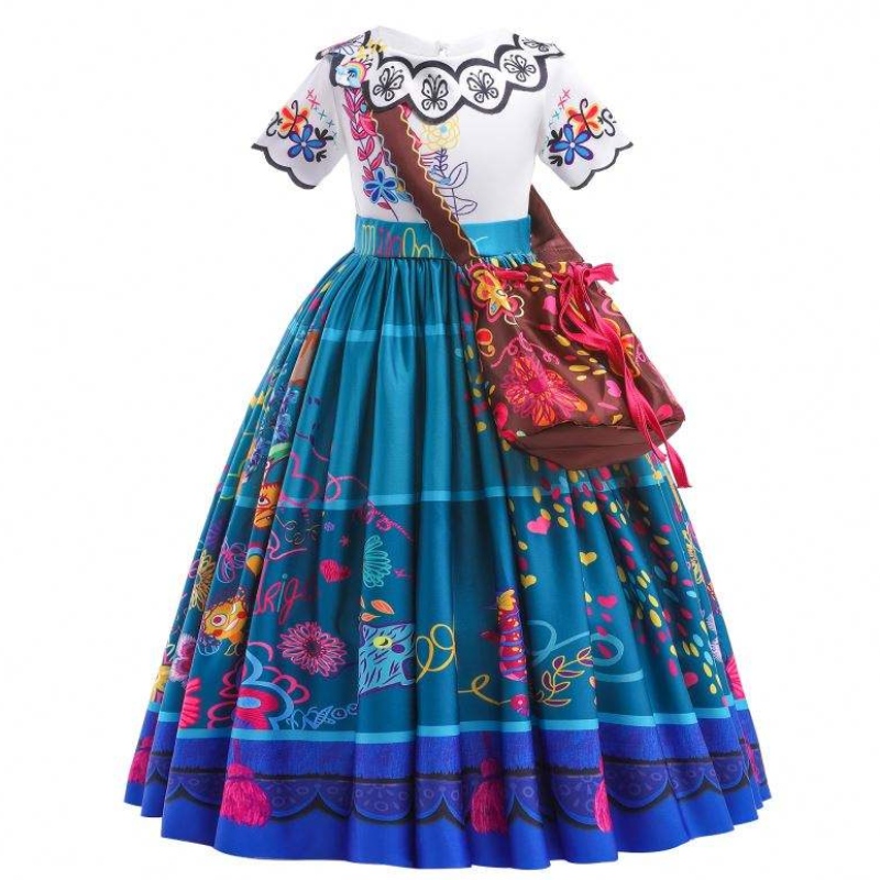 Baige Cosplay Kostüm Halloween Prinzessin Kleid Encanto Mirabel Girl Party Kleid mit kostenloser Tasche