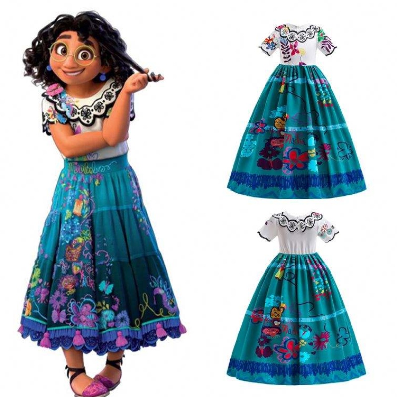 Baige New Encanto Kids Dress Up Prinzessin Mirabel Cosplay Kostüm MFMW006