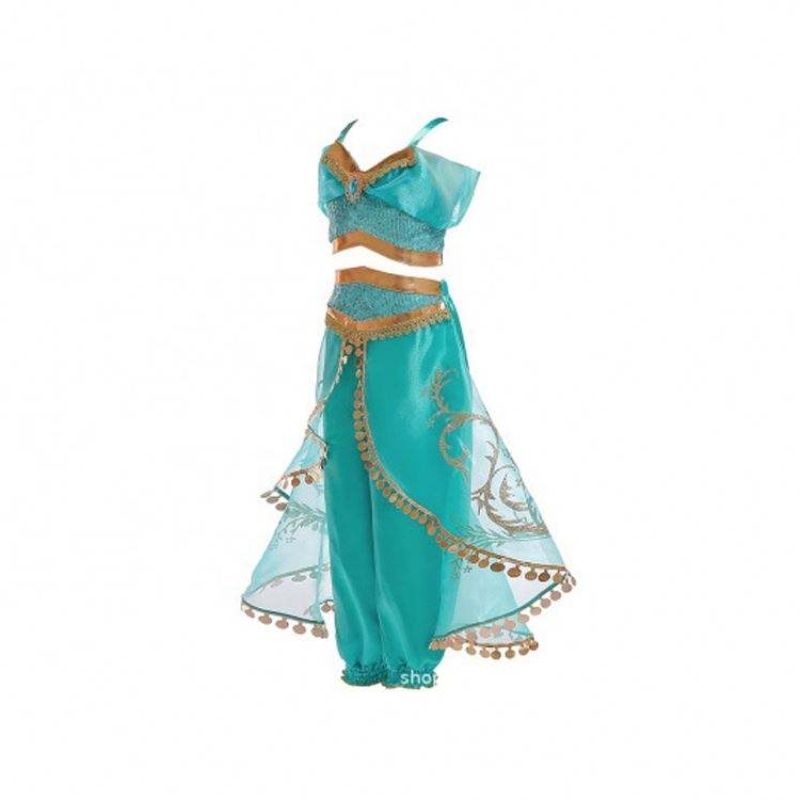 Neues Produkt TV&movie Jasmine Prinzessin Kleid Aladdin Magic Lamp Prinzessin Kostüm Kinder Kleider Mädchen Party