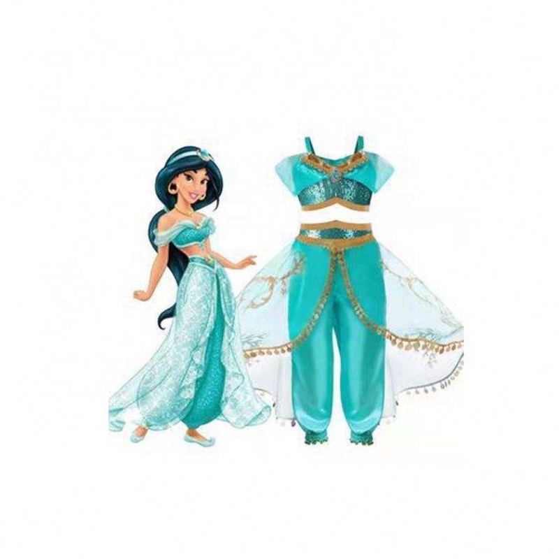 Neues Produkt TV&movie Jasmine Prinzessin Kleid Aladdin Magic Lamp Prinzessin Kostüm Kinder Kleider Mädchen Party