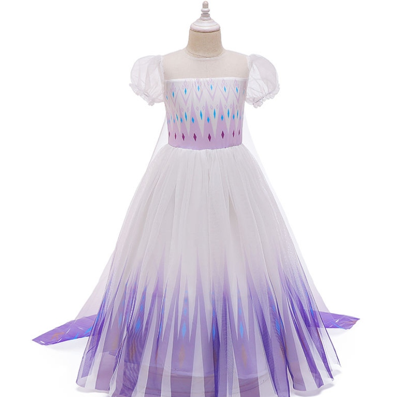 Neue Prinzessin Anna Elsa 2 Kleid für Kinder Geburtstagsfeier Blaue Kleider