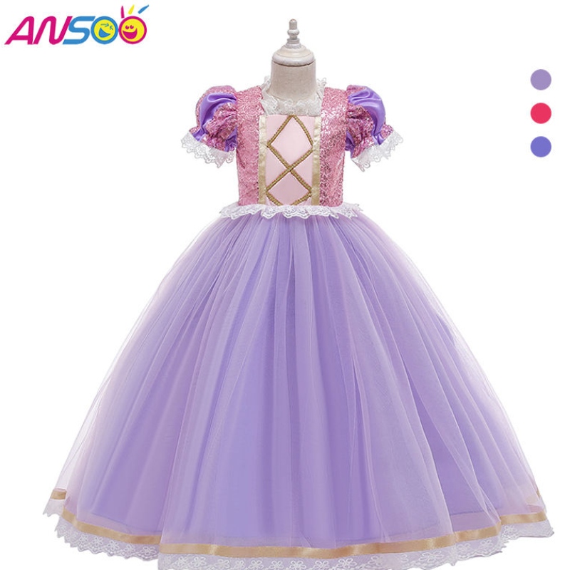 Ansoo Kids Birthday Party Kleider Halloween Ostern Carnival Cosplay Prinzessin Sofia Rapunzel Dress up Girls Kostüm