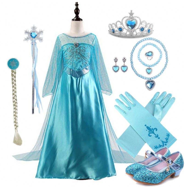 Halloween Cosplay Party Dress Up 2-11y Kinder Kinder Kinder Prinzessin Kostüme mit Accessoires DGHC-001