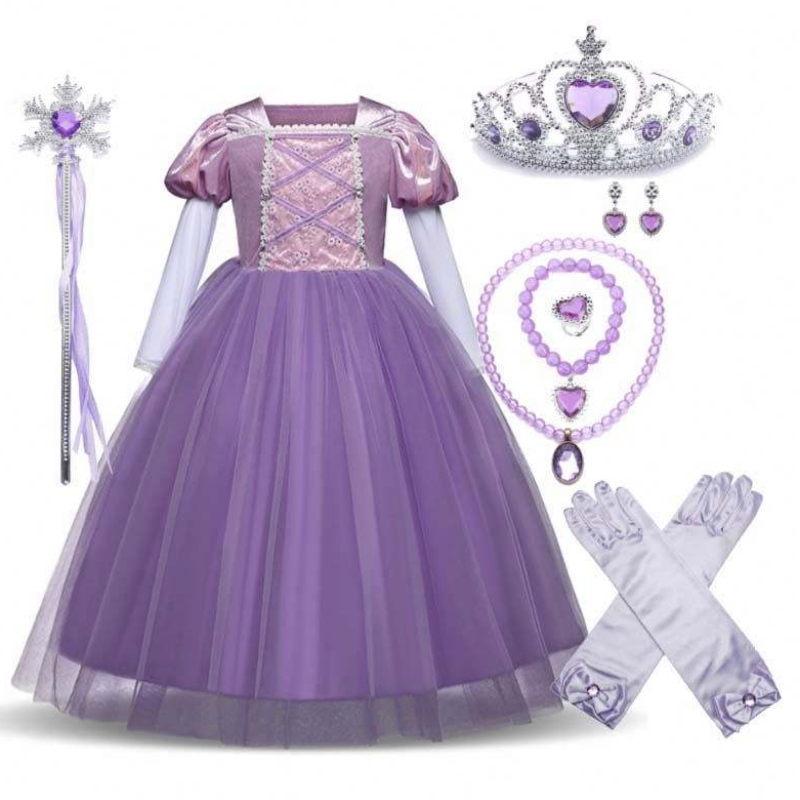 Halloween Cosplay Party Dress Up 2-11y Kinder Kinder Kinder Prinzessin Kostüme mit Accessoires DGHC-001