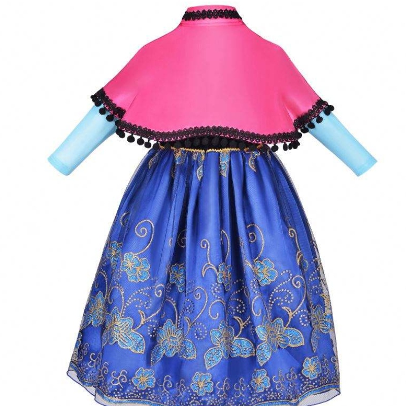 In Stock Child Cosplay-Kleidung Fantastische Prinzessin Anna Kostüm mit Accessoires mit Cloak HCGD-014