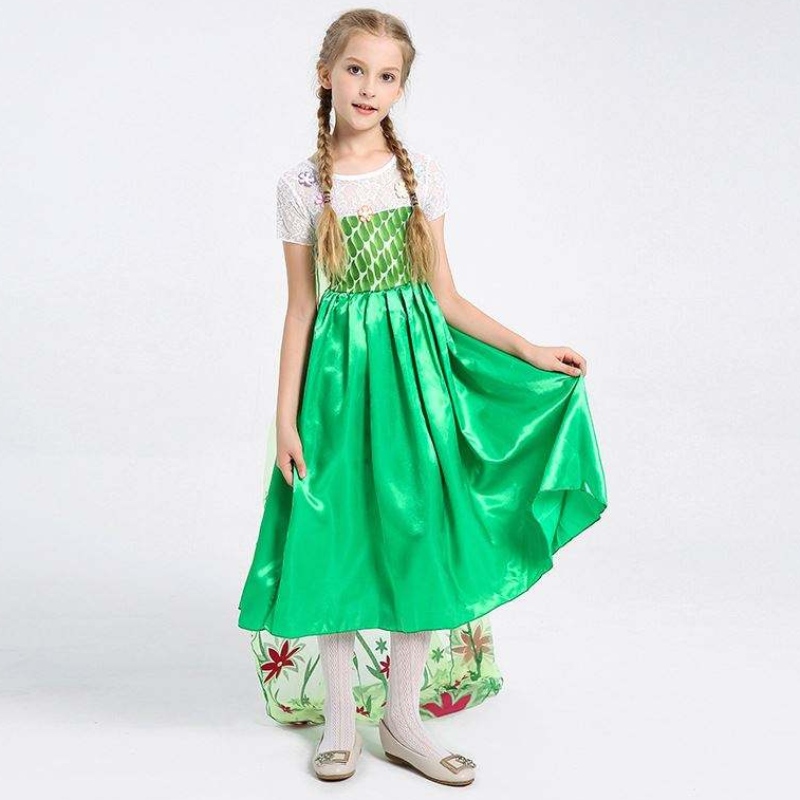 Amazon Top Seller Girl 's Birthday Dress Kostüm Prinzessin Anna Kinder Kleid Elsa für 4-10 Jahre HCGD-019