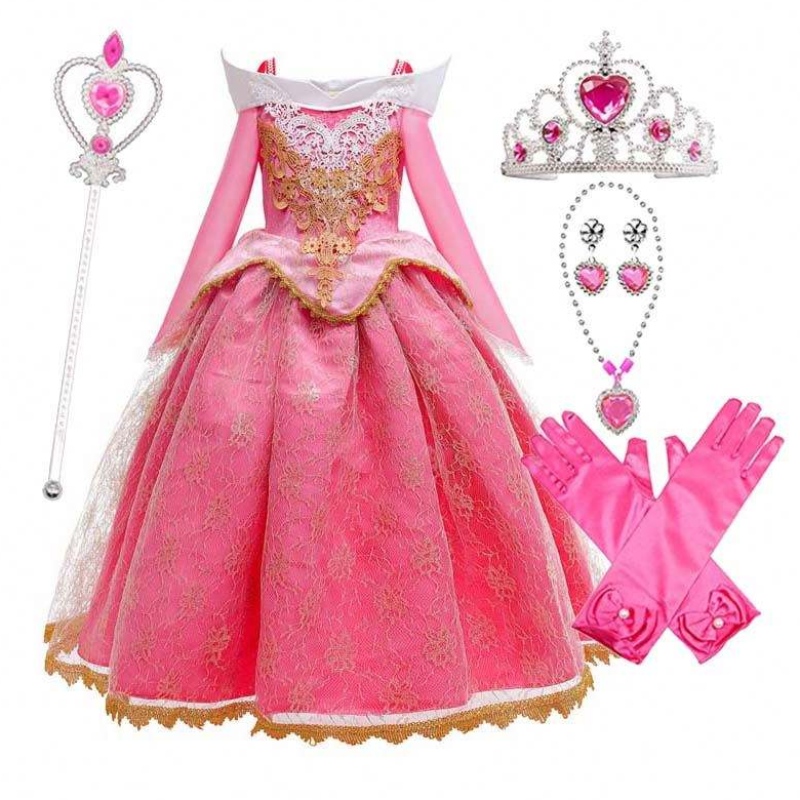 Mädchen Prinzessin Dress Up Dornröschen rosa Prinzessin Kostüm für 3-10 Jahre HCSP-001