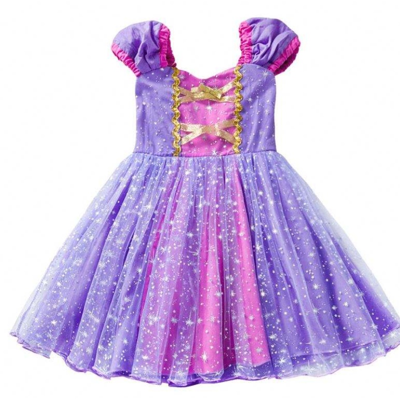 Hochwertige Rapunzel Prinzessin Kleid für Partyfilm Tangled Charaktere Cosplay Girls Birthday Party Kleid für 1-4 Jahre