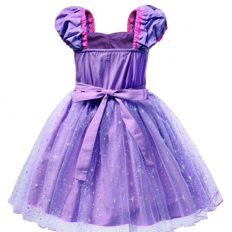 Hochwertige Rapunzel Prinzessin Kleid für Partyfilm Tangled Charaktere Cosplay Girls Birthday Party Kleid für 1-4 Jahre