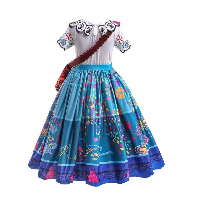 Factory Direct Supply New Carnival Kids Party Cosplay Kostüm Isabella Purple Encanto Kleid für Kinder HCIS-001