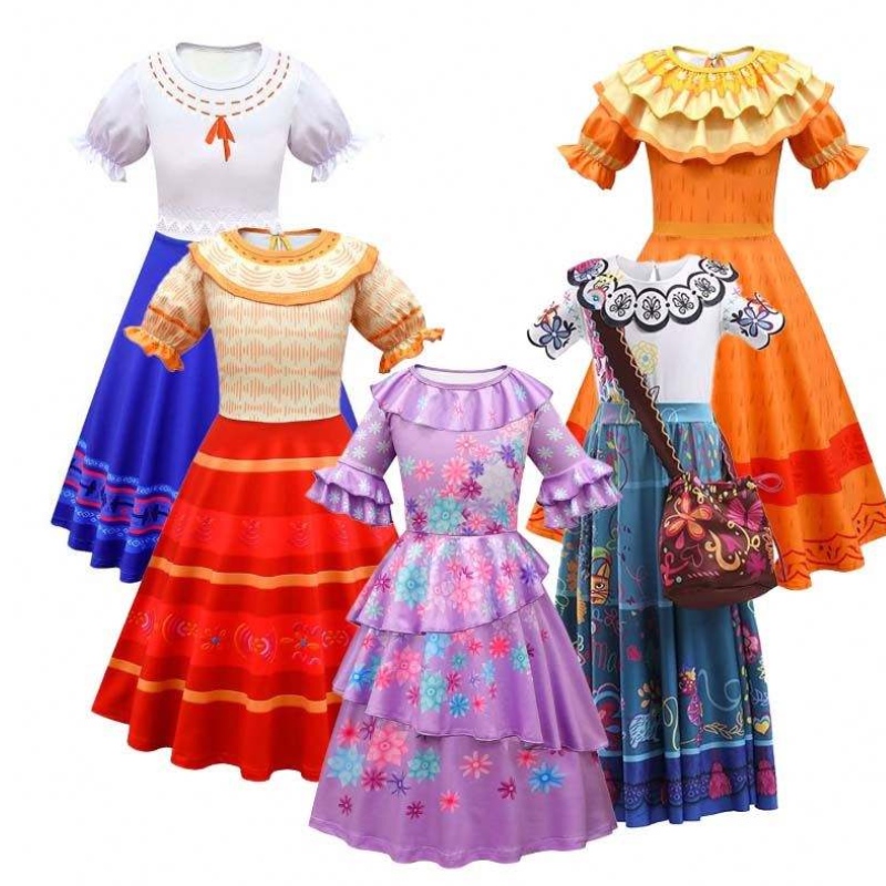 Halloween Cosplay-Outfit Frauen Erwachsene Prinzessin Kleider Mirabel Isabella Encanto Erwachsener Kostüm HCIS-017