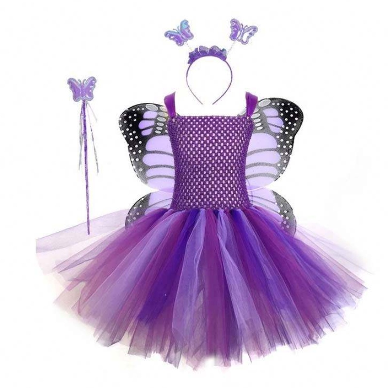 Weihnachten Kinder Geburtstagsfeier Mädchen Gradient Mesh Tutu Butterfly Fairy Kostüm Kinder HCMU-013