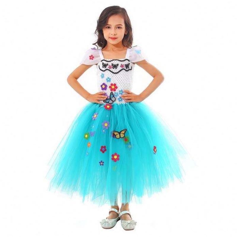 Baby Girls 1-8Year handgefertigtes Häkel Tüll Mirabel Isabela Encanto Tutu Kleid HCIS-014