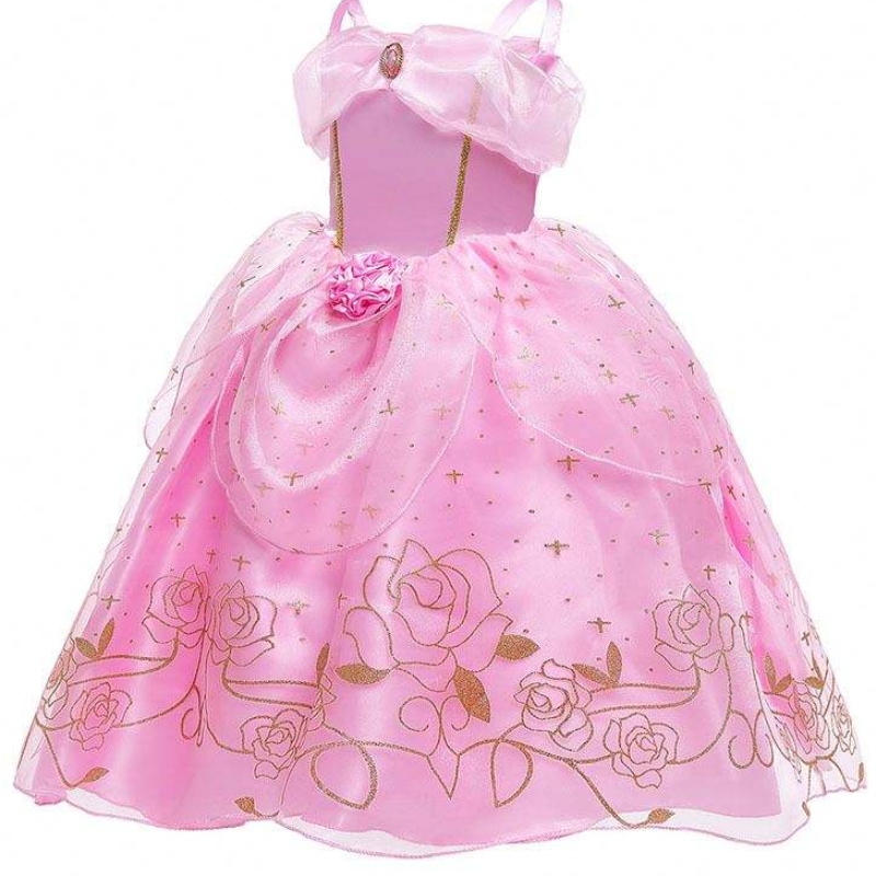 Kid Princess Kleider Mädchen Sommer Fancy Party Kleidung Pink Prinzessin Aurora Kostüm HCSP-012