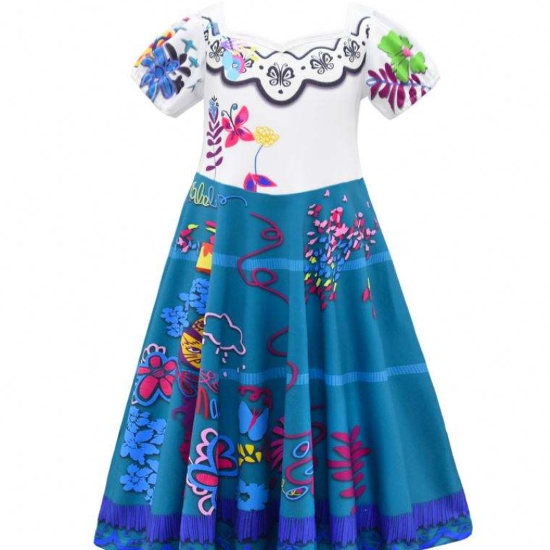 Anime Isabella Encanto Purple Kleid Mädchen Prinzessin Kinder Kostüm Kleid Carnival Cosplay Encanto Kostüm Kinder Kleidung