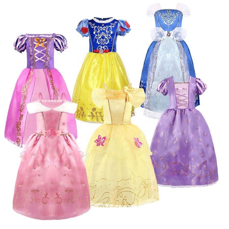 Halloween Cosplay Kostüm Kinder Belle Aurora Sofia Sommer Fancy Birthday Clothes Baby Girl Fancy Rapunzel Prinzessin Kleid