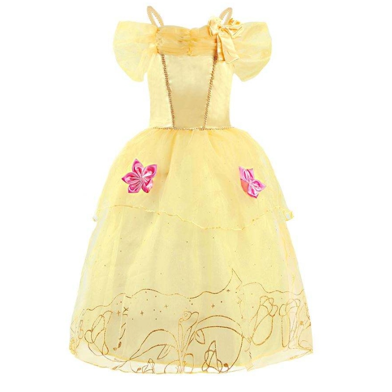 Halloween Cosplay Kostüm Kinder Belle Aurora Sofia Sommer Fancy Birthday Clothes Baby Girl Fancy Rapunzel Prinzessin Kleid