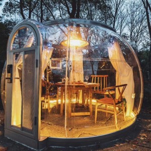 3,3 Meter wirtschaftliche transparente Kuppelzelt Geodätische Camping -Dome -Zelt im Freien für Resorthotel, Camping, Outdoor -Aktivitäten