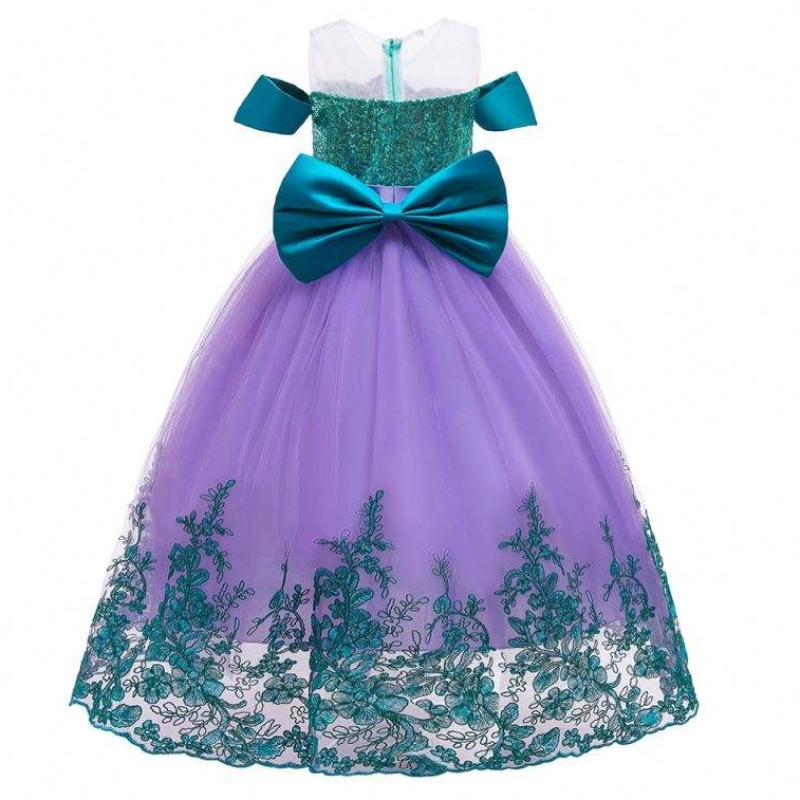 Baige Meerjungfrau Sommer Herbst Blumenmädchen Kleid Langes Prinzessin Weihnachts Halloween Kostüm