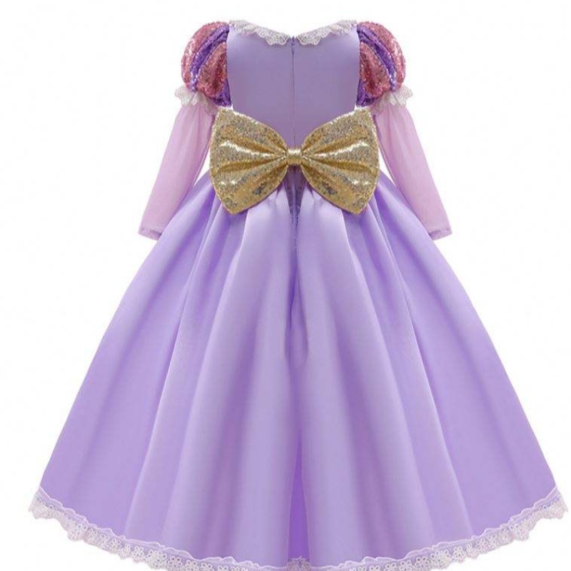 Baige Amazon Hot Sale Kids Kleider Cosplay Kostüme Halloween Sophia Rapunzel Kleid Prinzessin Long Party Kleid
