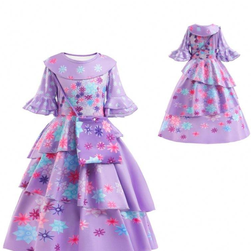 Baige Encanto Mirabel Girl Prinzessin Kostüm Isabella Cosplay Kleid MFMW003