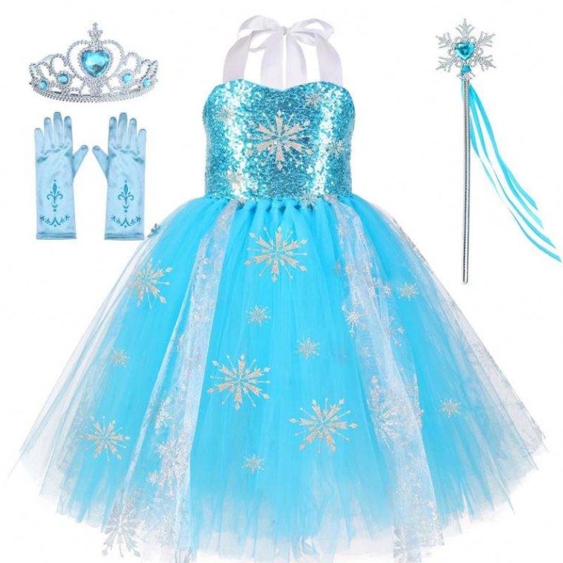 3-11 Jahre altes Kleid blau Halloween Kostüm Girl Einhornkleider Prinzessin Kleid Tutu-Rock