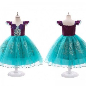 Baige Girls Mermaid Ariel Prinzessin Kleid Cosplay Kostüme für Baby Girl Meerjungfrau Kleid Kinder Halloween Kleidung