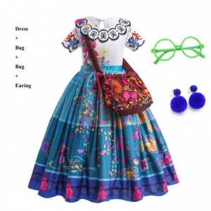 Neuankömmlinge Kinder wunderschöne Karneval Halloween Prinzessin Kleid Encanto Mirabel Isabella Kleid
