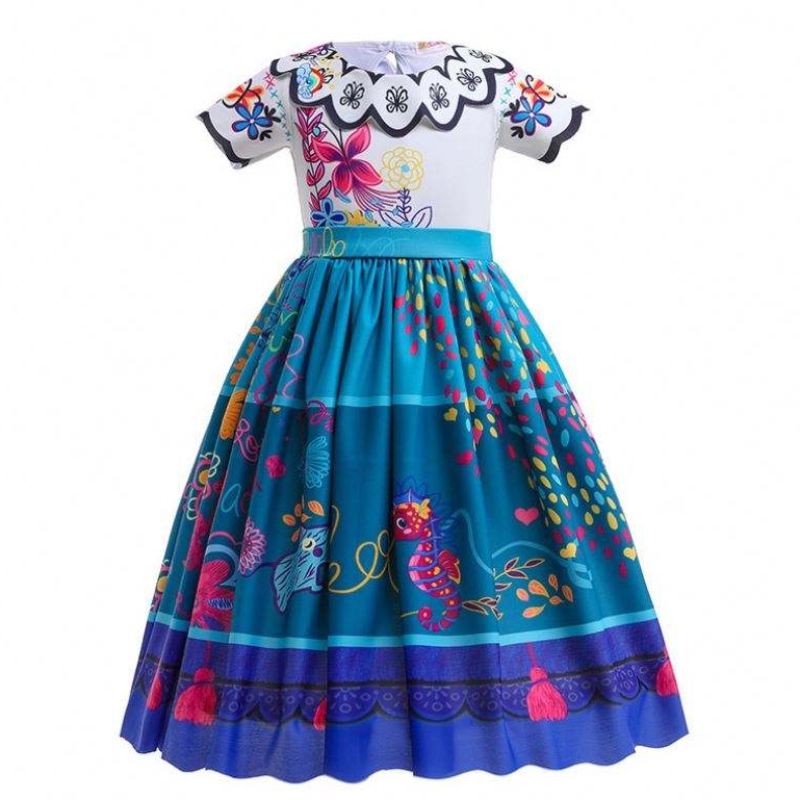 Neuankömmlinge Kinder wunderschöne Karneval Halloween Prinzessin Kleid Encanto Mirabel Isabella Kleid