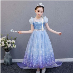 Baige Hochqualität Elsa 2 Prinzessin Kids Party Cartoon Cosplay Kostüm Baby Girl Kleid