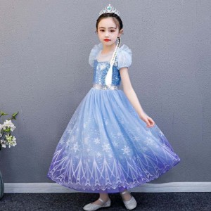 Baige Hochqualität Elsa 2 Prinzessin Kids Party Cartoon Cosplay Kostüm Baby Girl Kleid