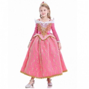 Mädchen Kleid Dornröschen Prinzessin Aurora Spitzenkleid Cosplay Performance Kostüm D0701 SMR026