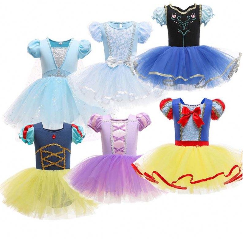 Kinder Elsa Anna Rapunzel Schneewittchen Tutu Kleid Prinzessin Kostüm Kinder Mädchen Performance Tanz Lotard Ballet Baby Mädchen Kleid