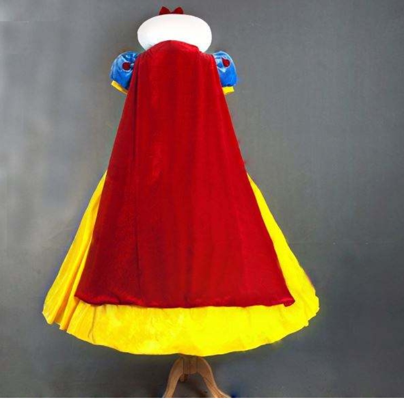 Großhandel Frauen Erwachsene Halloween Cartoon Prinzessin Schneewittchen Kostüm zum Verkauf weiße Schnee Prinzessin mit Trubel
