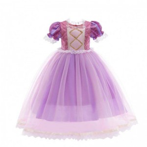 Prinzessin Kleid Schnee weißes Kleid Girl Rapunzel Kleid