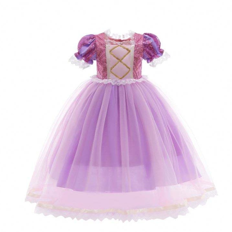 Prinzessin Kleid Schnee weißes Kleid Girl Rapunzel Kleid