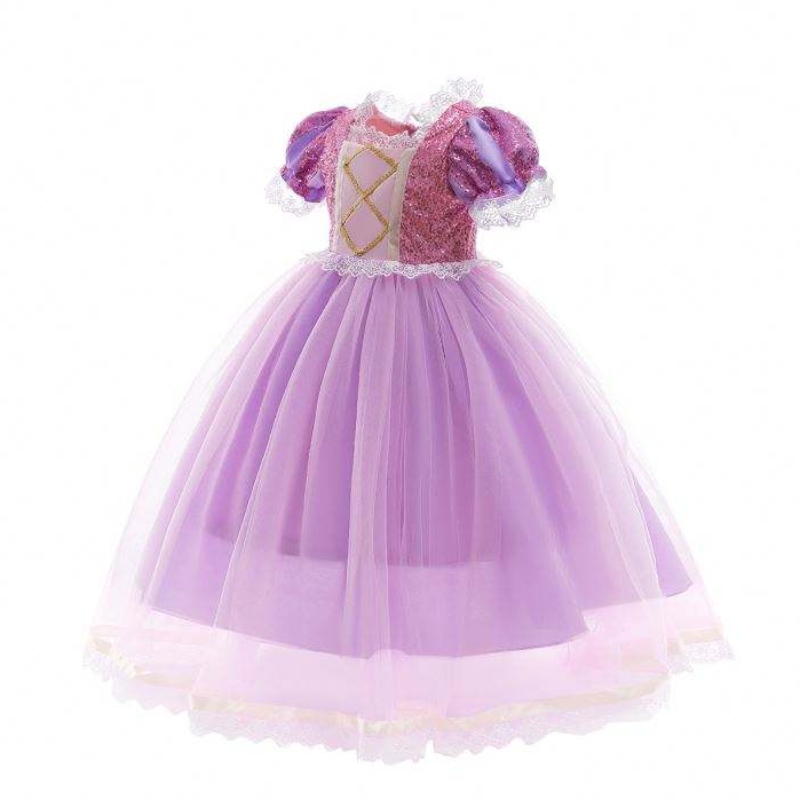 Prinzessin Kleid Schnee weißes Kleid Girl Rapunzel Kleid