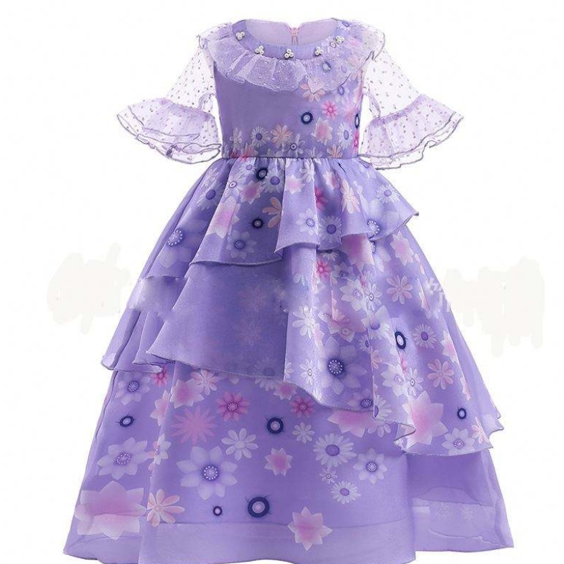 2022 Baby Girl Kleid Mirabel Mädchen Prinzessin Kleid Elegante Abendparty Tutu Prom Kleid Encanto Kinder Cosplay Kostüm