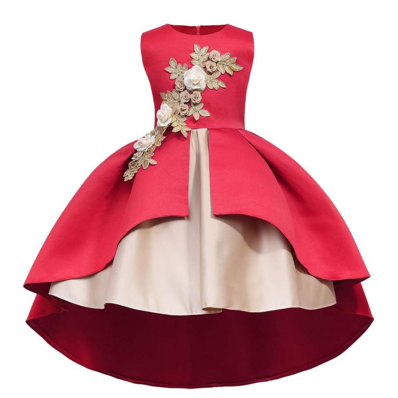 Großhandel ärmellose Prinzessin Kleider Bogen Spitzen Prinzessin Kuchen Kleidung für Kinder Blumen Mädchen Kleider