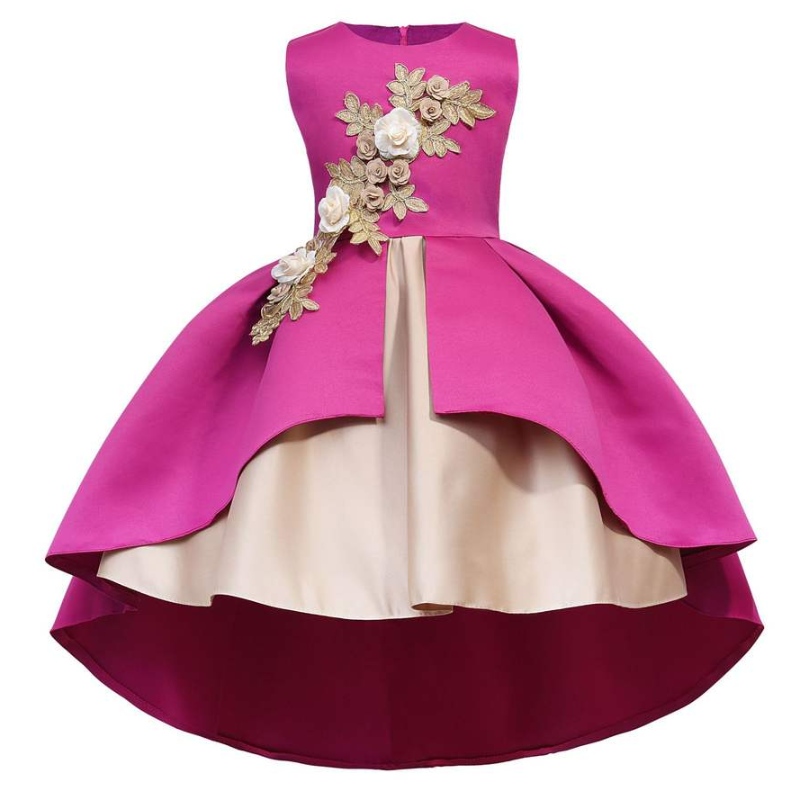 Großhandel ärmellose Prinzessin Kleider Bogen Spitzen Prinzessin Kuchen Kleidung für Kinder Blumen Mädchen Kleider