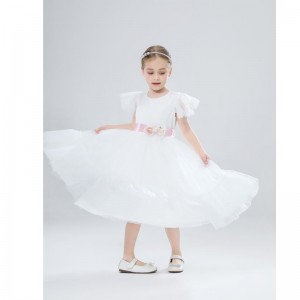 Blumenmädchenkleid Kinder Brautjungfern Brautkleider für Kinder rosa Tüllkleider Mädchen Boutique Party tragen elegante Kleider