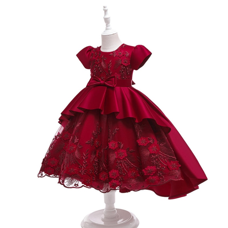 Großhandel Kinderkleidung Stickerei Zochkleider für Mädchen Party Hochzeits Geburtstag Blumenmädchen Kleid Kleid Kleid