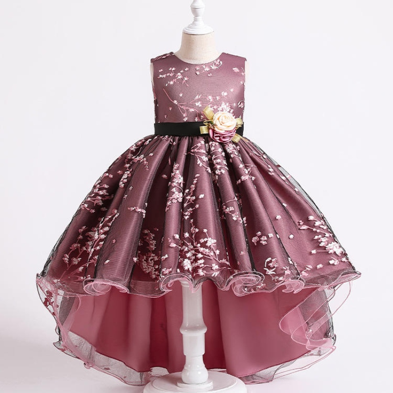 2022 Festzug Vintage Kleid Kids Kids Party Erste Brautjungfernkleider für Mädchen Kinder Kostüm Hochzeitskleid Girl Infant Vestido Teen