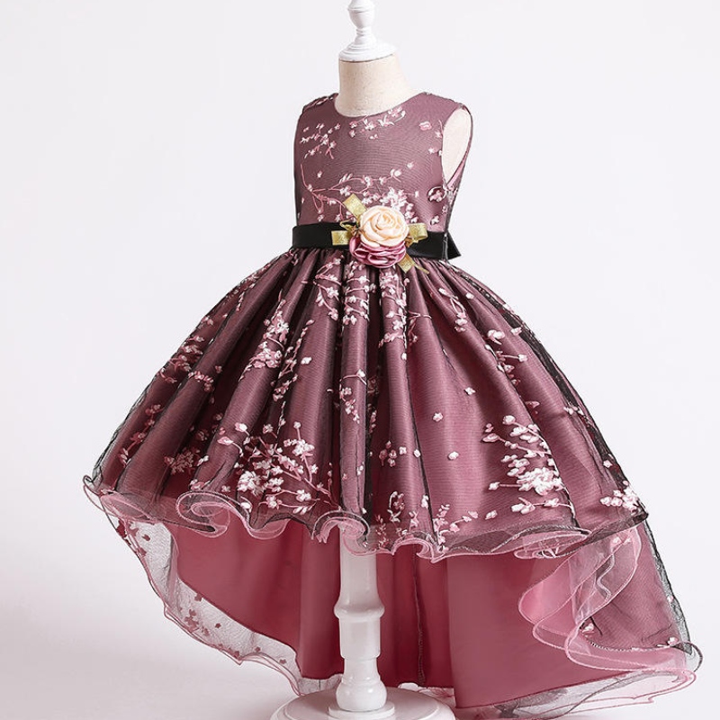 2022 Festzug Vintage Kleid Kids Kids Party Erste Brautjungfernkleider für Mädchen Kinder Kostüm Hochzeitskleid Girl Infant Vestido Teen