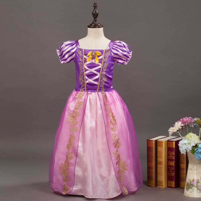 Mädchen Rapunzel Prinzessin Cosplay Kleider Party Geschenk Mesh Ballkleid Geburtstagskostüm für Geburtstag