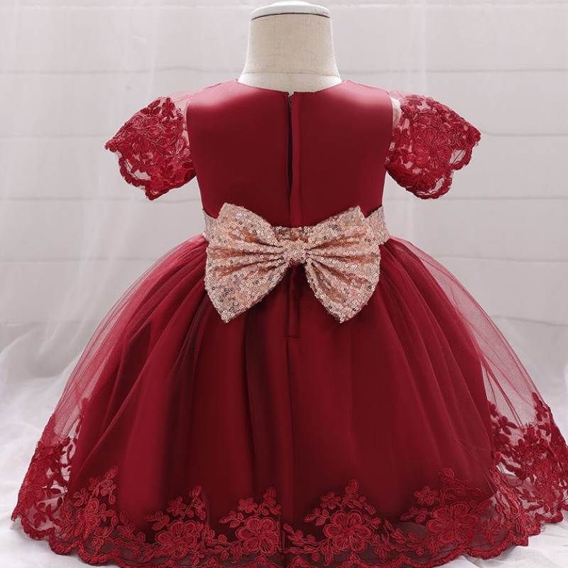 2022 Zeremonie Infant 1. Geburtstagskleid für kleine Mädchen Kleidung Pailletten Prinzessin Kleider Party Taufe Kleidung 0 1 2 Ja