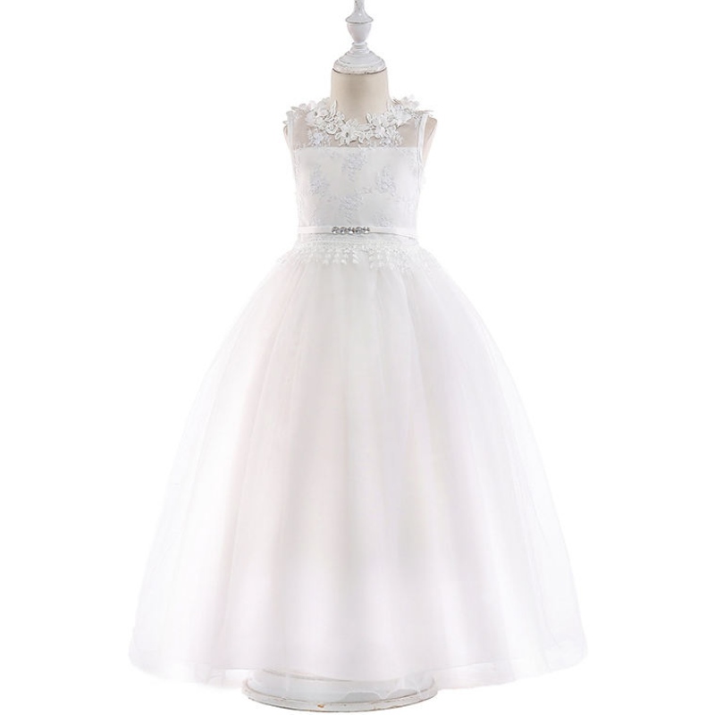 2022 Mädchen Party Kleid elegante weiße Brautjungfer Prinzessin Kinderkleider für Mädchen Kleidung Kinder Hochzeitskleid 10 12 Jahre