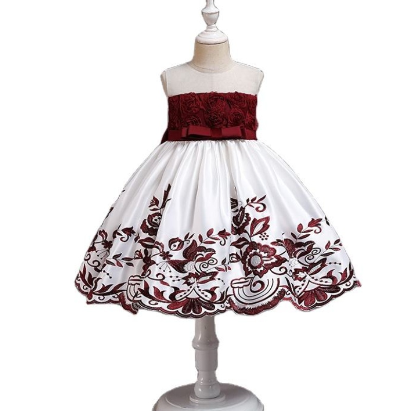 Kinder Mädchen Party tragen Kostüm für Kinder Blumen Mädchen Brautjungfer Hochzeitskleid elegantes formelles Kleid